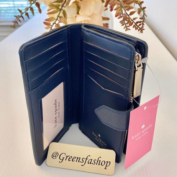 Kate spade staci medium cherry compact bifold wallet new - Picture 3 of 5